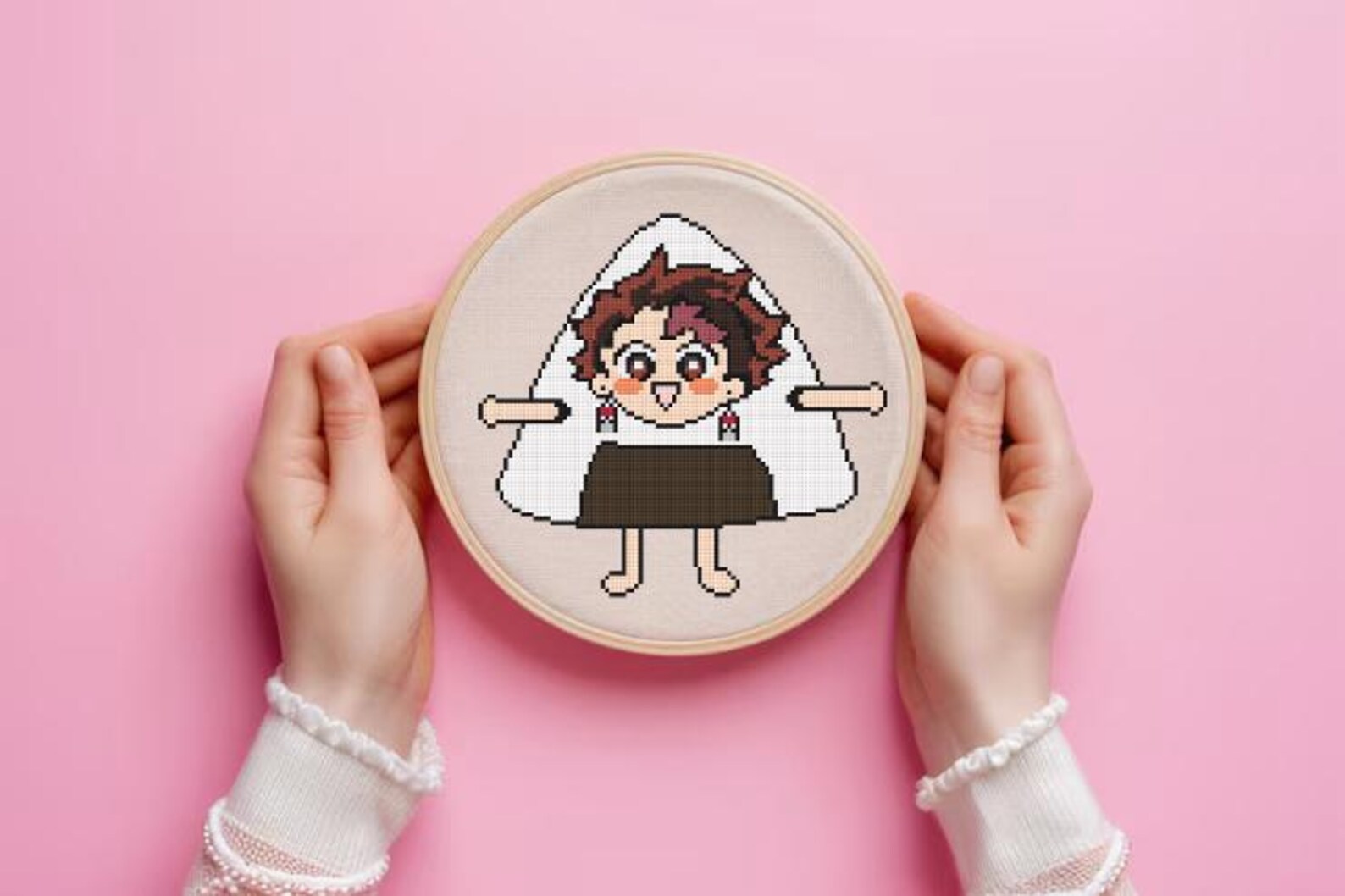 Tojiro Pattern Tanjiro Onigiri | Kimetsu No Yaiba | Cross Stitch Pattern PDF | Patrón ...