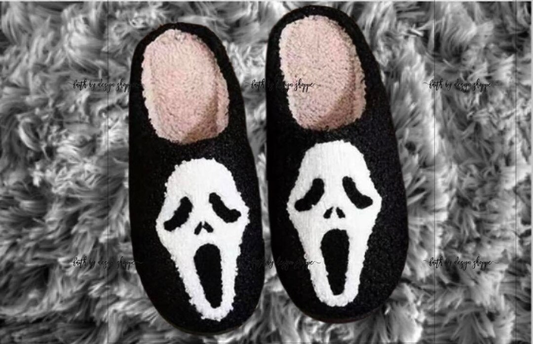 Horror Slippers, Ghostie, Scary Movie, House Slippers Etsy
