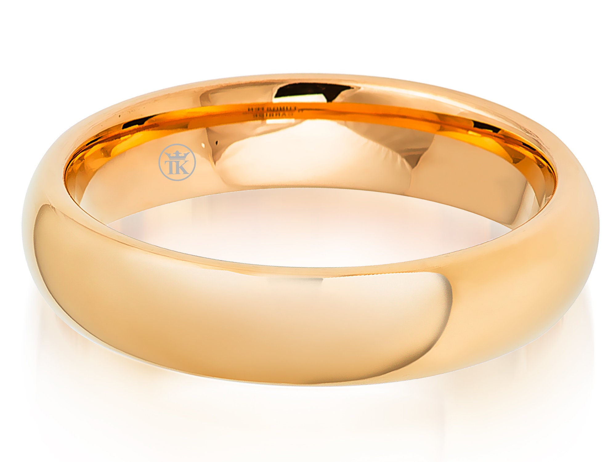 Polished Yellow Gold/ Rose Gold IonPlated Comfort Fit Etsy