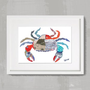 Impression collage crabe