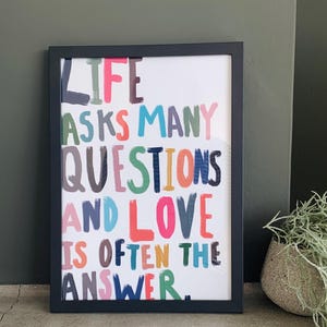 Framed Word Art - Love!