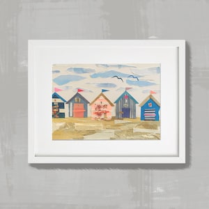 Five Beach Huts Print