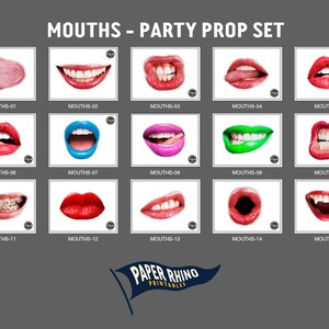 Giant Mouths Photo Booth Party Props - Decoration Silly Crazy Smile ...