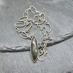 necklace with labradorite pendant