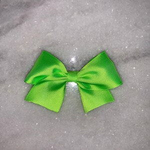 Mini Lime Green Clip Bow, Baby Headband