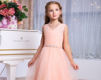 Peach Pageant Dress