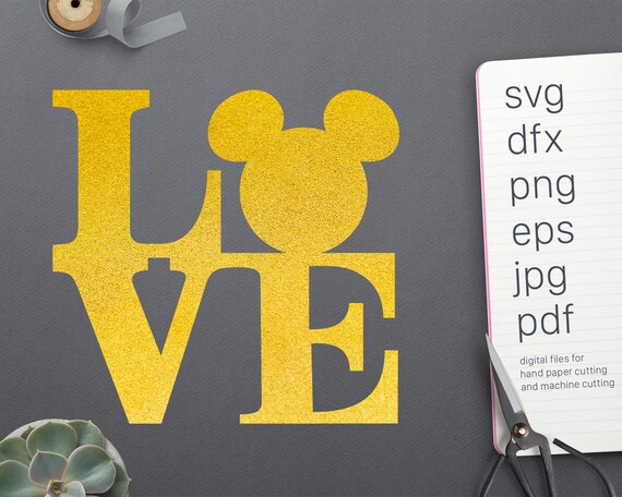 Mickey Svg Disney Mickey Mouse Love Svg Files For Cricut Etsy