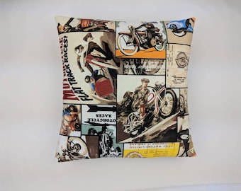Motorbike cushion | Etsy Motorcycle Lovers Tapestry Pillow You