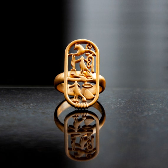 Anillo de Cleopatra Antiguo Egipto Jeroglifico Plata 925 hecha a mano Khatt Jewellery Etsy Espana