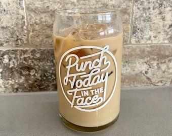 Iced Coffee Cup coffee coffee coffee iced coffee Glass Aesthetic Retro Coffee Glass vibe Trendy Iced Coffee cup Beer Can Glass
