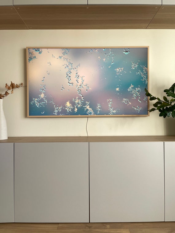 Samsung Frame Tv Art Digital Download Snow On A Soft Pink Etsy