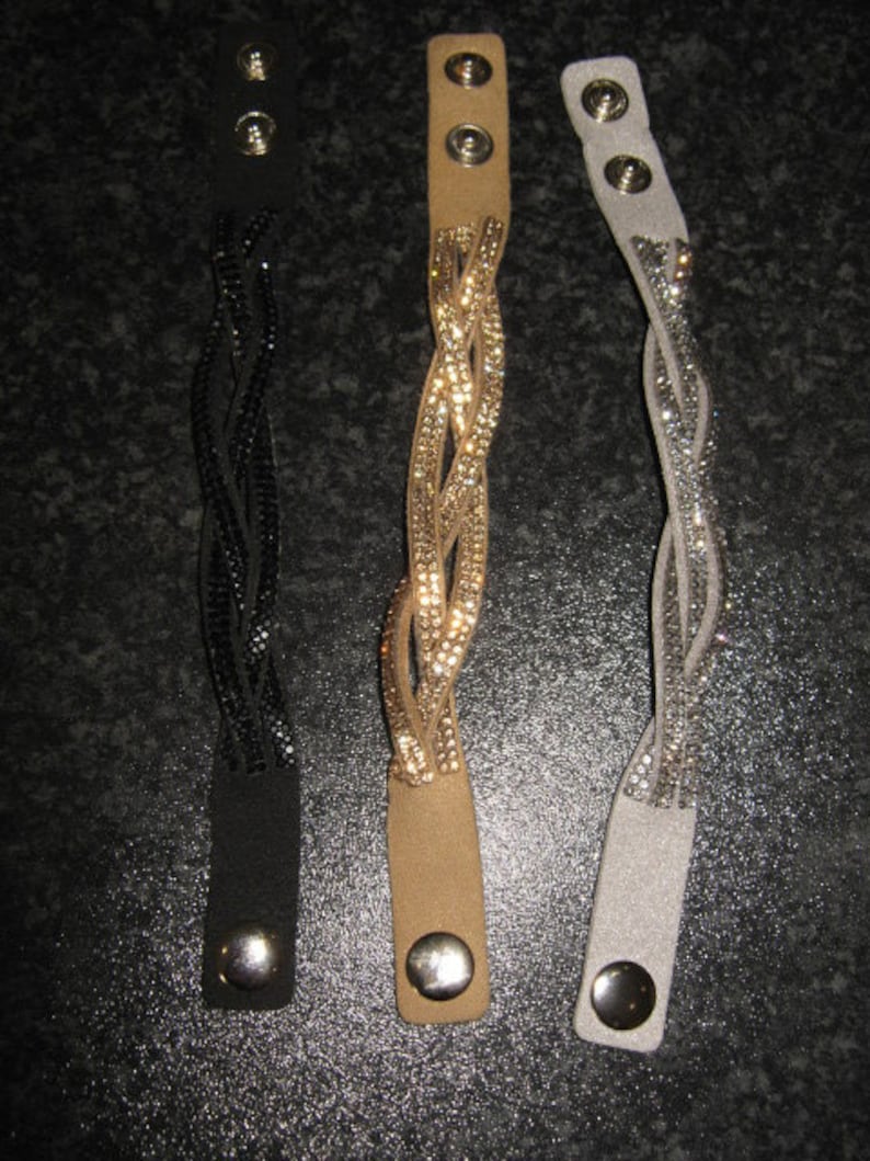 night out accessories Sparkly trio of bracelets velvet sparkles