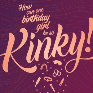 Kinky Birthday Girl - Greeting Card