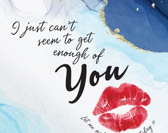 I Just Can't Seem To Get Enough Of You - Greeting Card