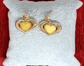 Milky Amber Earrings - Etsy