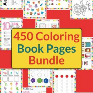 450 Coloring Book Pages Bundle-PLR Coloring And Activity Book for Kids, Master Resell rights, mrr, Digital Product, Digital Download, Resale