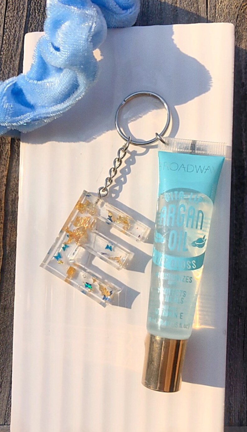 Download Butterfly Resin Letter Keychain with Lipgloss Bundle | Etsy