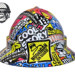 Custom Hydrographic Safety Hard Hat Stickerbomb Stickers - HOON  Pro Choice Wide
