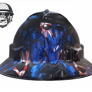 Custom Hydrographic Safety Hard Hat Skulls Nz Flag - KIWI to the CORE Pro Choice Wide