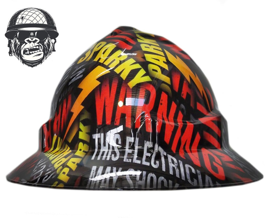 Custom Hydro Dipped Hard Hat - Cummins & Kenworth Design, Wide Brim Safety Helmet