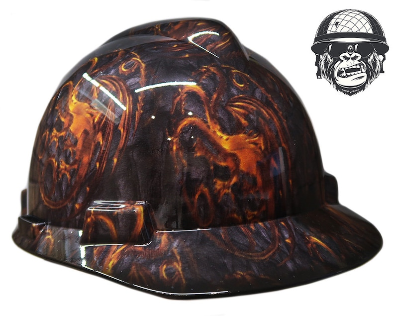 Custom Hydrographic Safety Hard Hat Industrial Mining GOLD Etsy