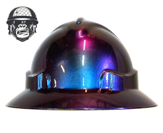 Custom Hydrographic Wide Brim Safety Hard Hat COLOUR CHANGING