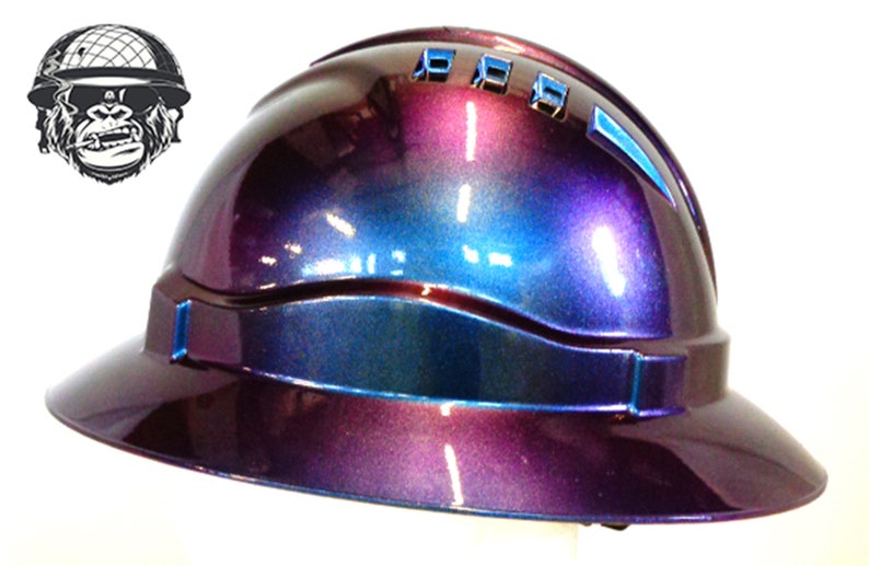 Custom Hydrographic Wide Brim Safety Hard Hat COLOUR CHANGING