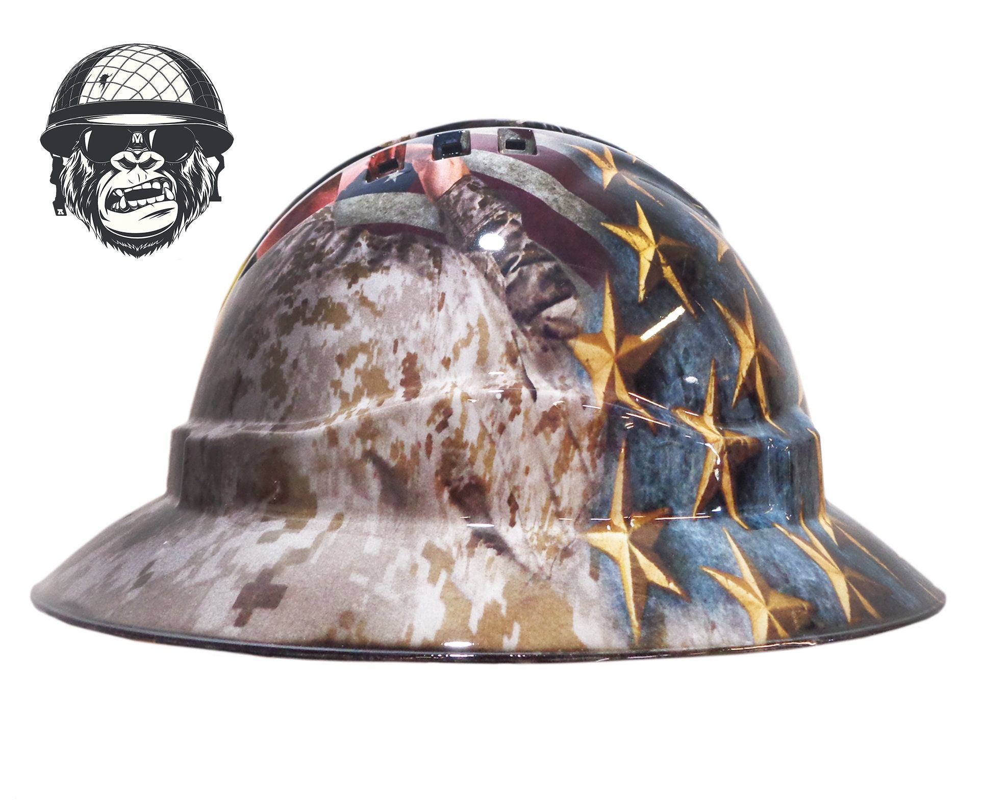 Custom Hydrographic Wide Brim Safety Hard Hat Corps Forces Etsy