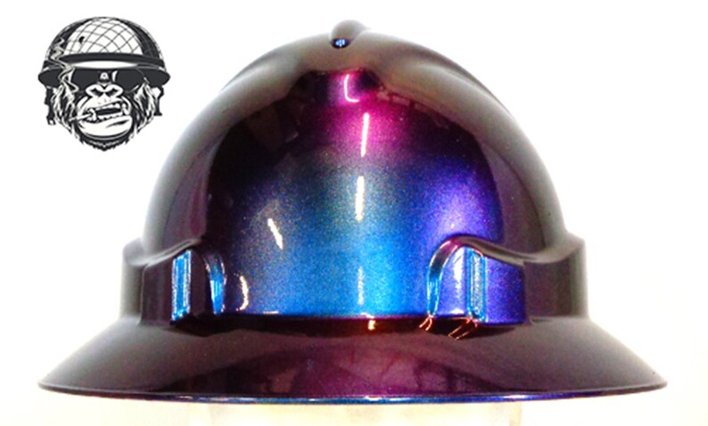 Custom Hydrographic Wide Brim Safety Hard Hat COLOUR CHANGING