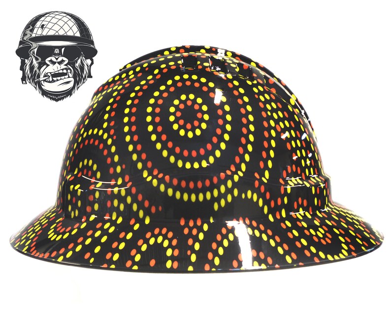 Custom Hydrographic Wide Brim Safety Hard Hat Aboriginal Etsy