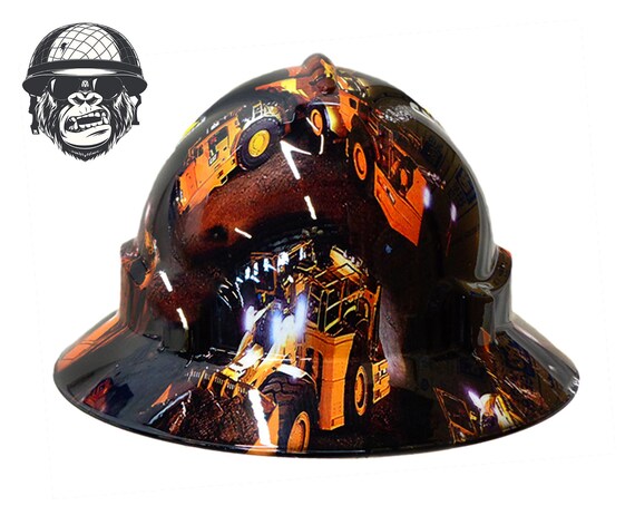Custom Hydrographic Wide Brim Safety Hard Hat Mining EMU EXPORT WIDE Custom Hydrographic Wide Brim Safety Hard Hat Mining EMU EXPORT WIDE