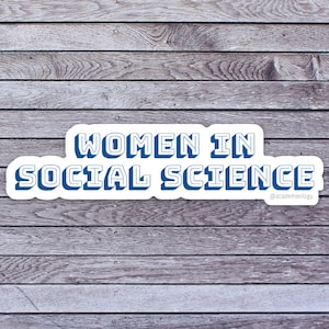 社会科学における女性ステッカー