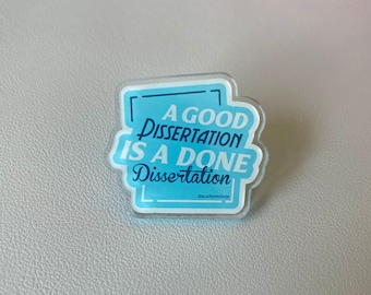 PERFECTLY IMPERFECT -- A good dissertation... pin (final sale!)