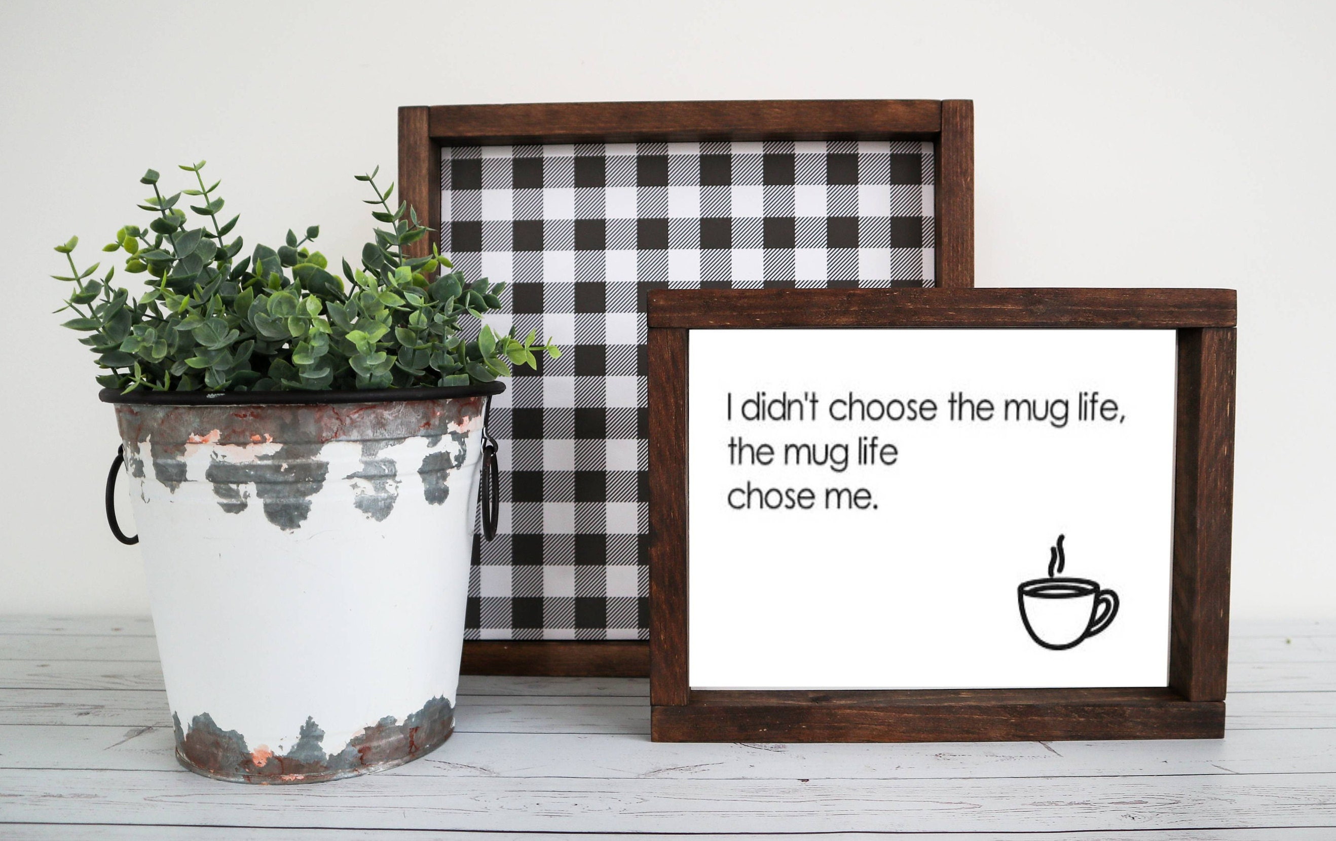 Coffee coffee sign mug life coffee mug wood sign handmade Etsy