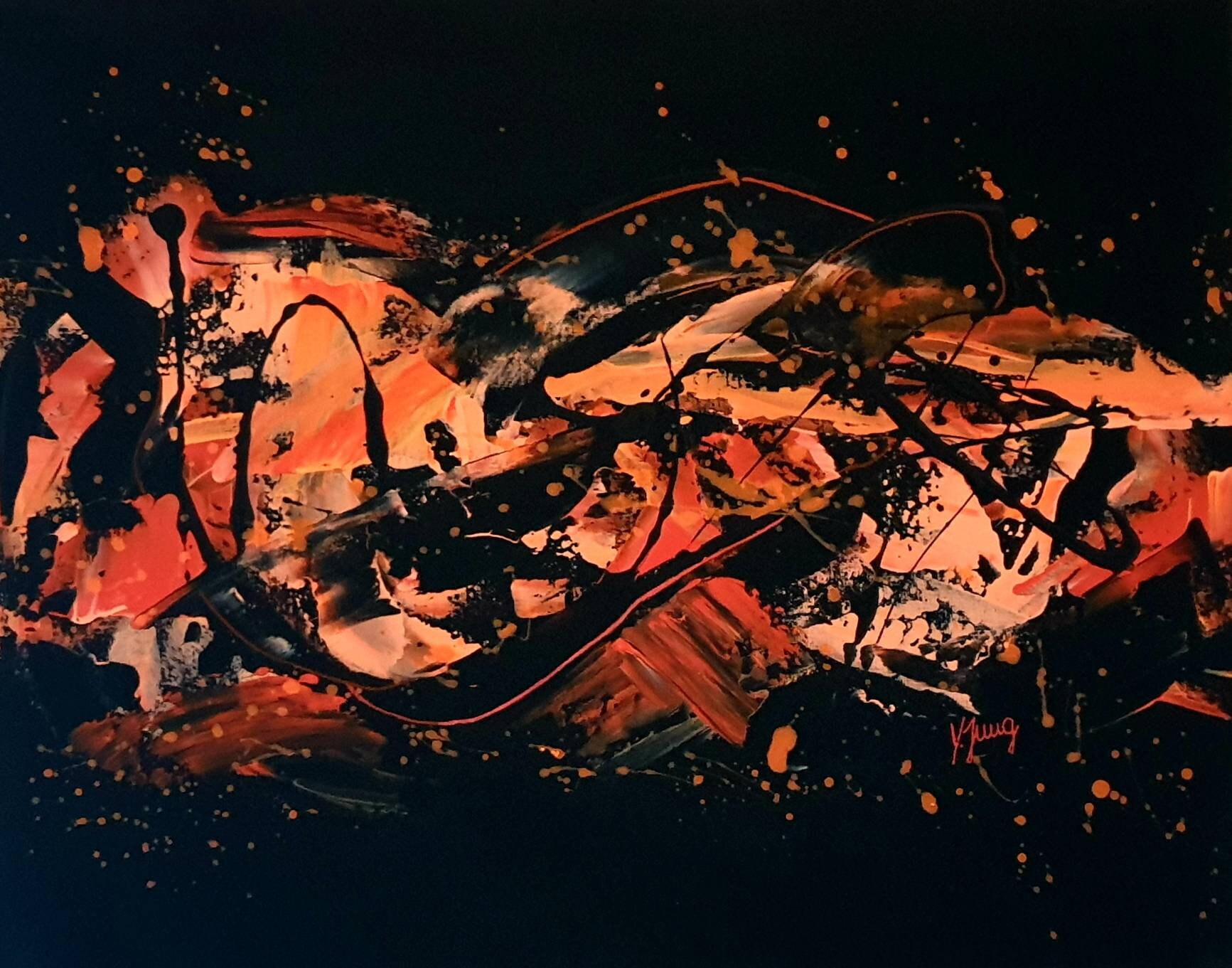 Abstract painting artwork on canvas acrylic painting title Etsy