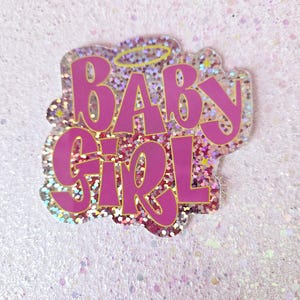 Baby Girl Sticker | Doll Inpsired | Y2K | Glitter Waterproof Sticker | Girly Sticker image 3