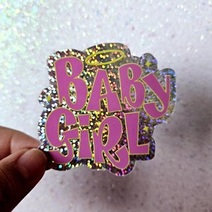 Baby Girl Sticker | Doll Inpsired | Y2K | Glitter Waterproof Sticker | Girly Sticker image 2