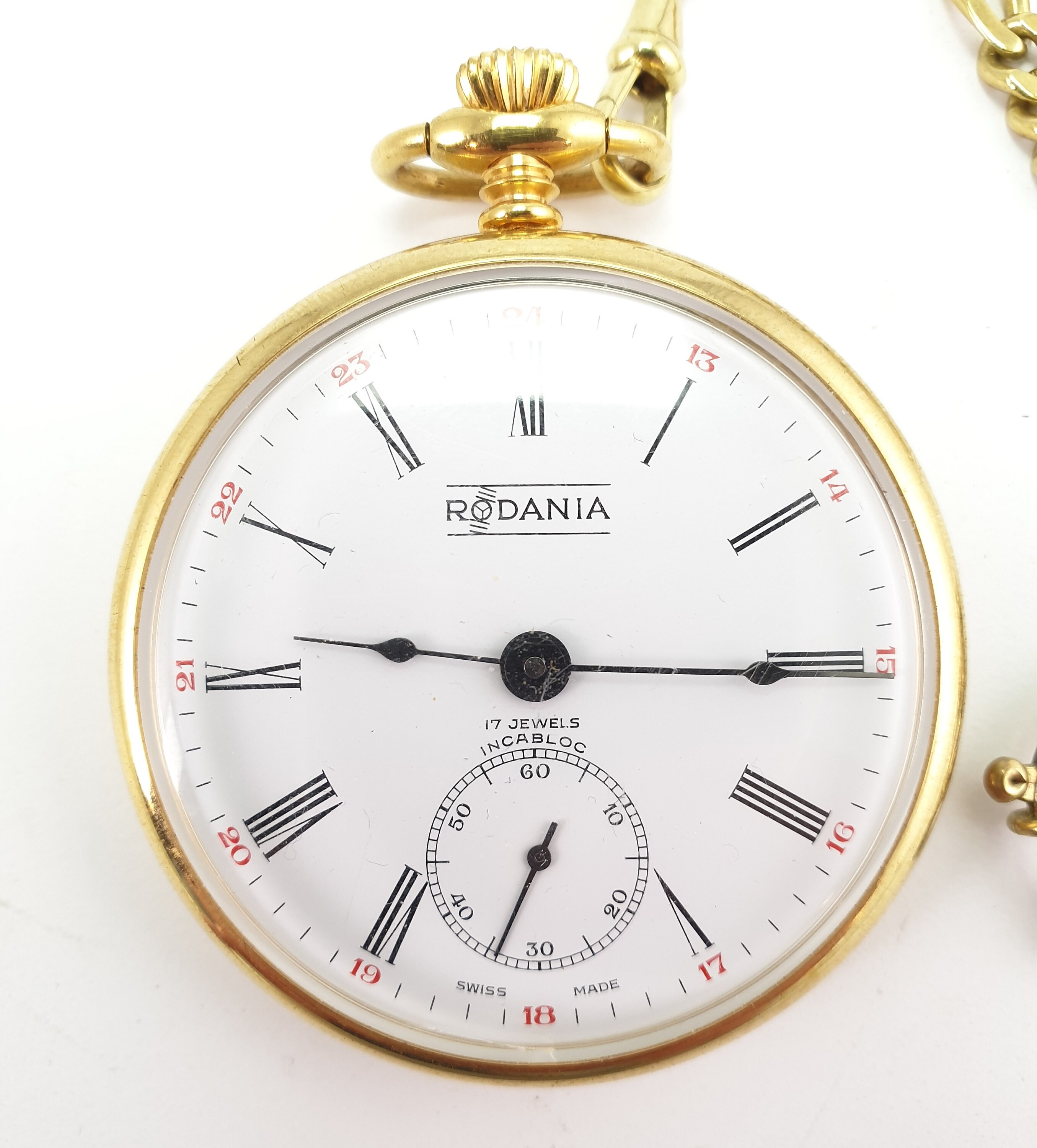 Vintage Rodania Pocketwatch Gold Plated 17 Jewels Swiss Made Etsy