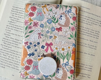 Floral Kitty Kindle Insert – E-reader Decorative Insert