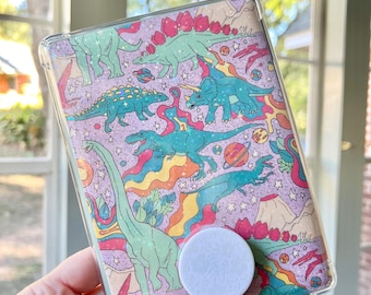 Retro Dino Kindle Insert –E-reader Decorative Insert