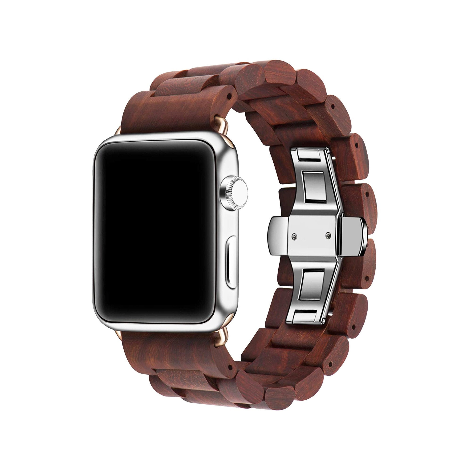 Natural Wood Apple Watch Band Series 7 6 5 4 3 2 1 SE Size Etsy