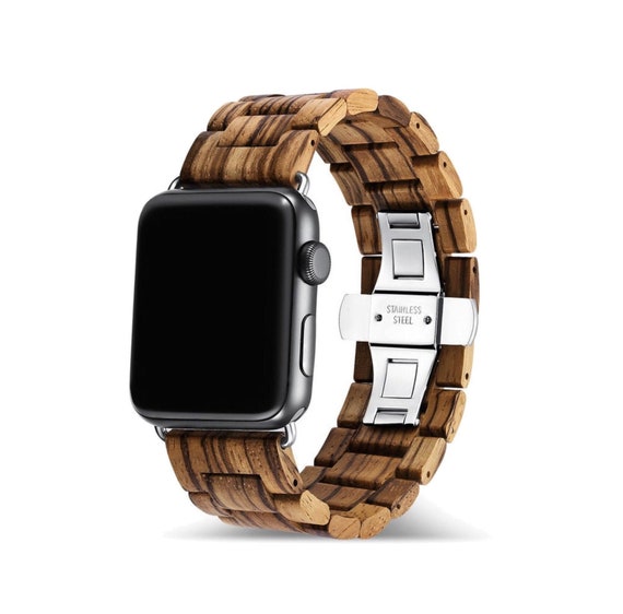 wooden apple watch band