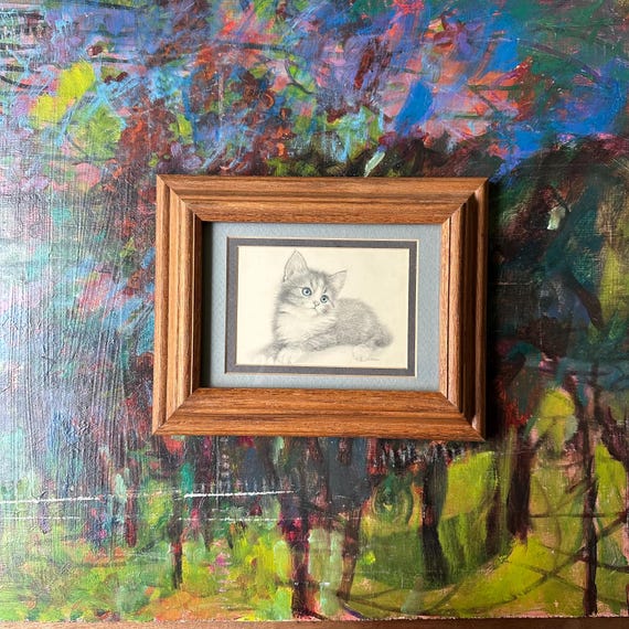 V. Miller Grey & White Kitten Framed Print