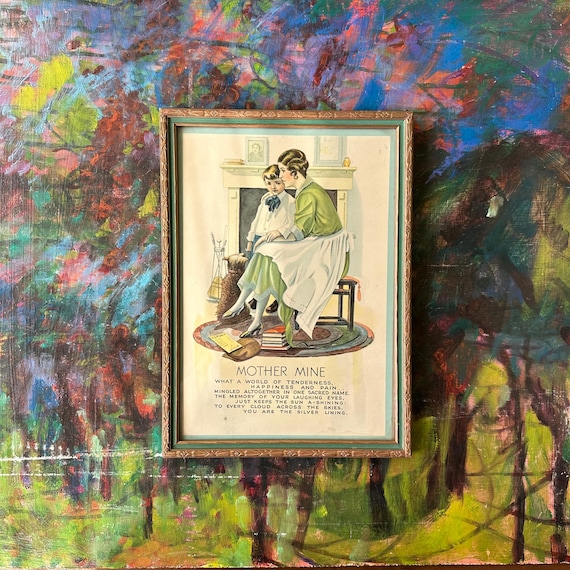 1930s Mother Mine Framed Sentimental Print