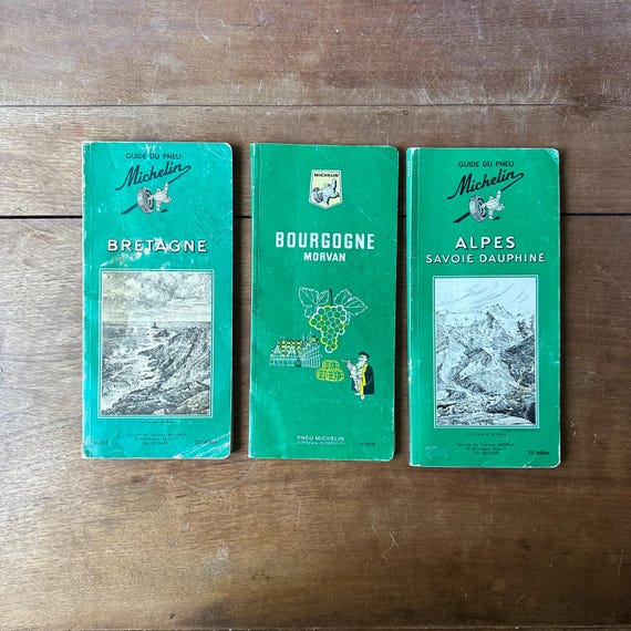 French Language Michelin Guide Set - Bourgogne, Bretagne, Alpes Savoie-Dauphine