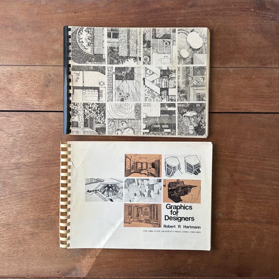 1970s Architectural Graphics Design Books – Presentation Vocabulary Set