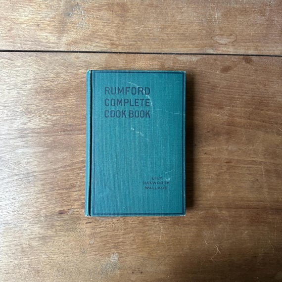 1918 The Rumford Complete Cook Book Lily Haxworth Wallace