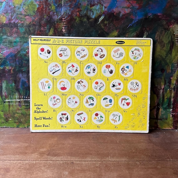 Whitman Help Yourself ABC Picture Puzzle Vintage 1964 No. 4416