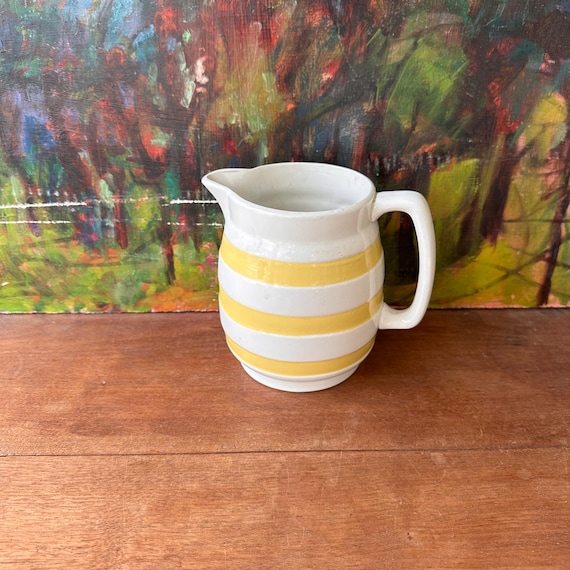 Irish Carrigaline Pottery Stripe Pitcher
