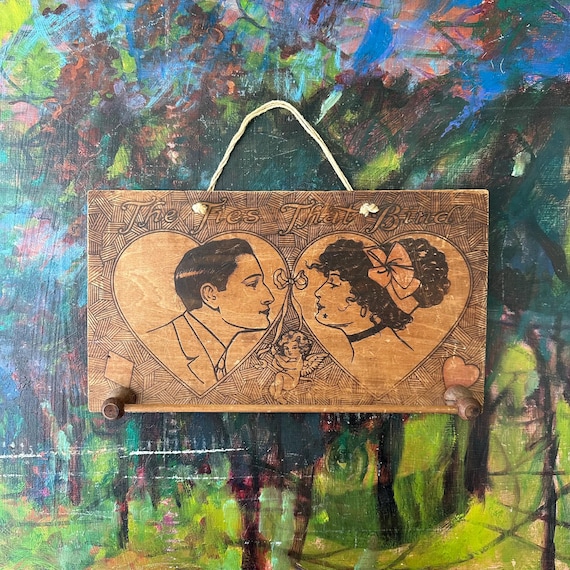 The Ties That Bind Pyrography Portrait Tie Rack